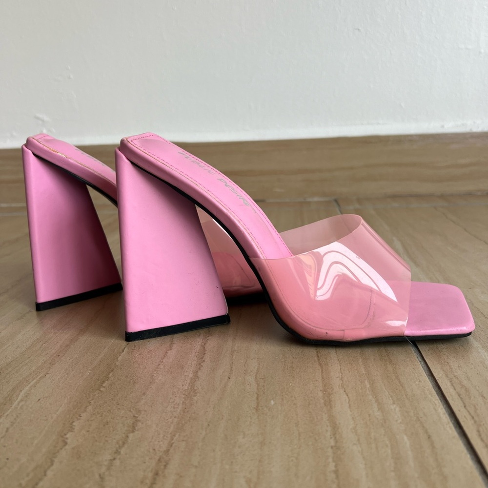 Pink Women's Block Heel Sandals